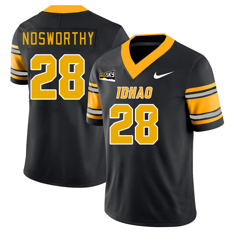 Men-Youth #28 Colbey Nosworthy Idaho Vandals 2023 College Football Jerseys Stitched-Black